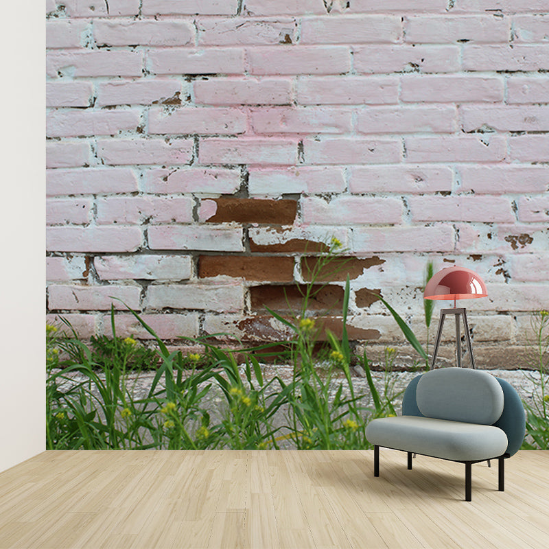 Industrial Style Brick Wall Mural for Dining Room, Personalized Size Available
