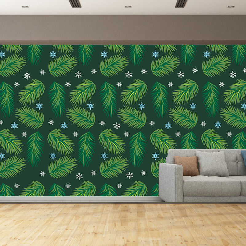 Tropical Plant Indoor Decoration Wall Mural for Living Room Bedroom, Made to Measure
