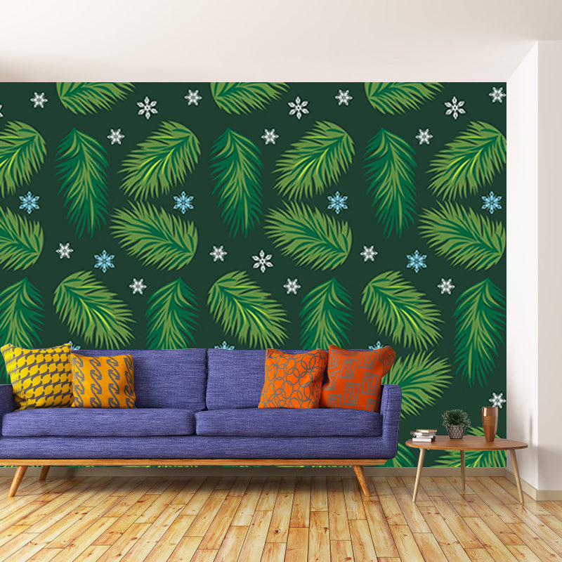 Tropical Plant Indoor Decoration Wall Mural for Living Room Bedroom, Made to Measure