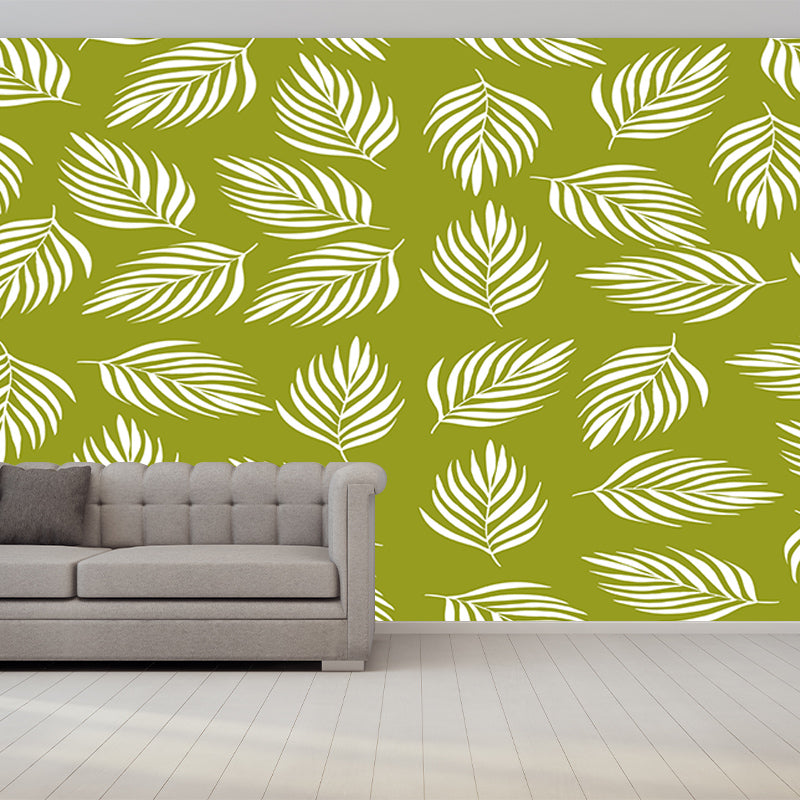 Tropical Leaves Indoor Decoration Mural for Living Room Bedroom, Made to Measure