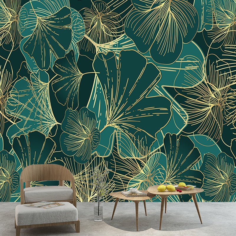 Tropical Leaves Indoor Decoration Mural for Living Room Bedroom, Made to Measure