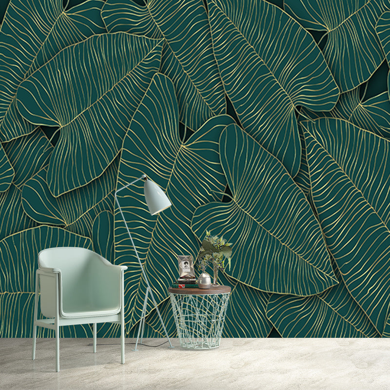 Tropical Leaves Indoor Decoration Mural for Living Room Bedroom, Made to Measure