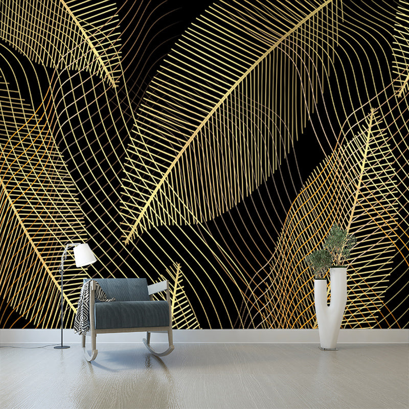 Tropical Leaves Indoor Decoration Mural for Living Room Bedroom, Made to Measure