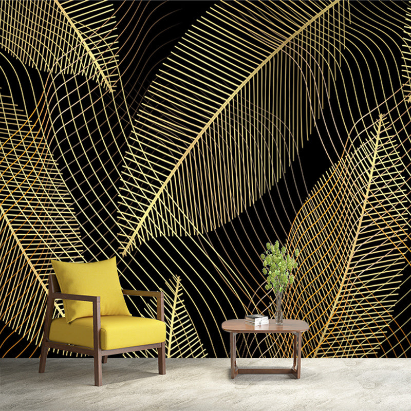 Tropical Leaves Indoor Decoration Mural for Living Room Bedroom, Made to Measure