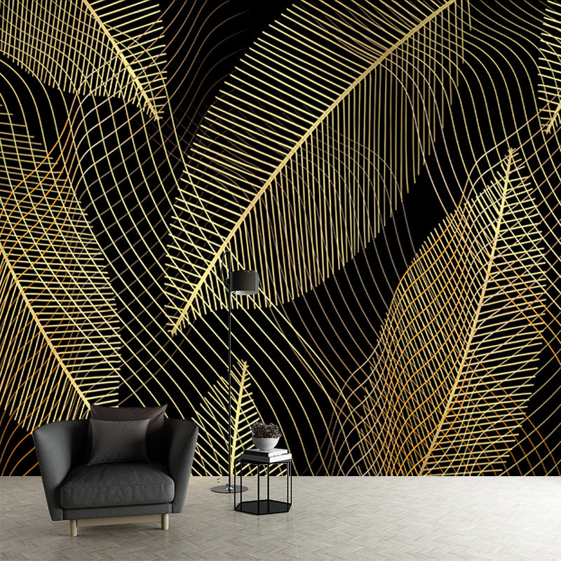 Tropical Leaves Indoor Decoration Mural for Living Room Bedroom, Made to Measure