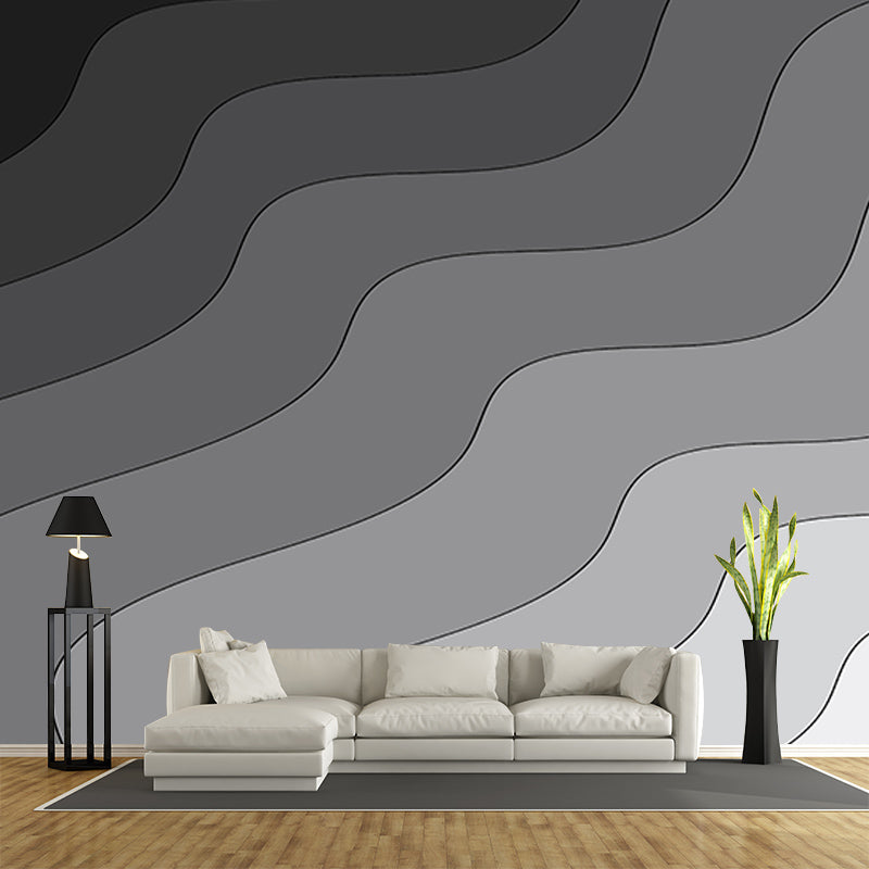 Abstract Lines Wallpaper Mural Decal Customized Modern Wall Covering for Bedroom