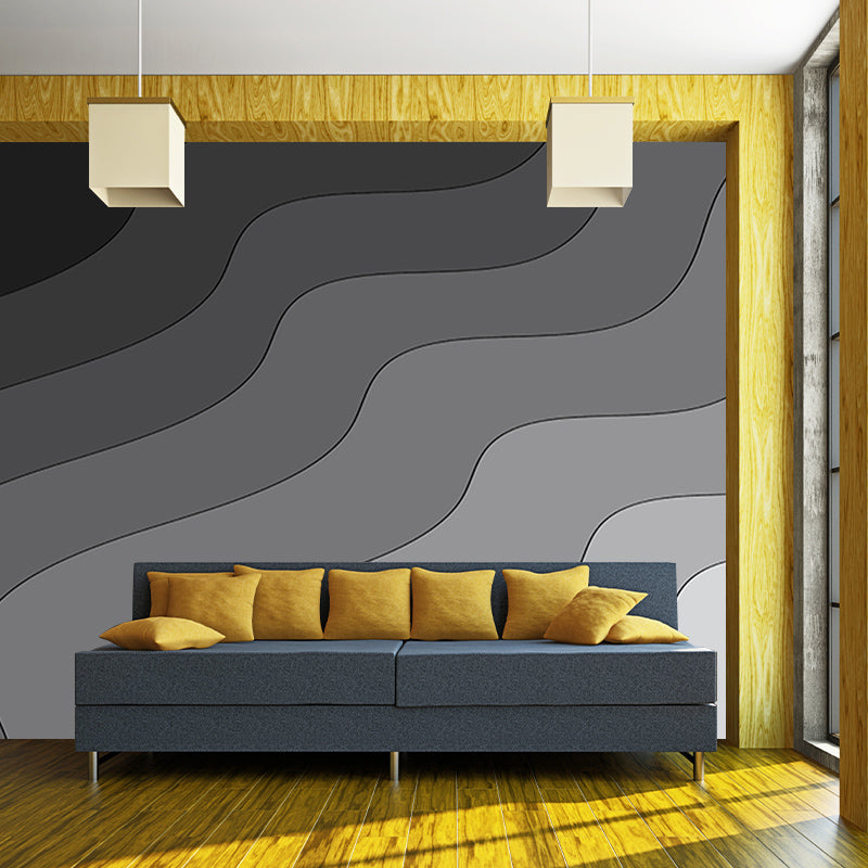 Abstract Lines Wallpaper Mural Decal Customized Modern Wall Covering for Bedroom