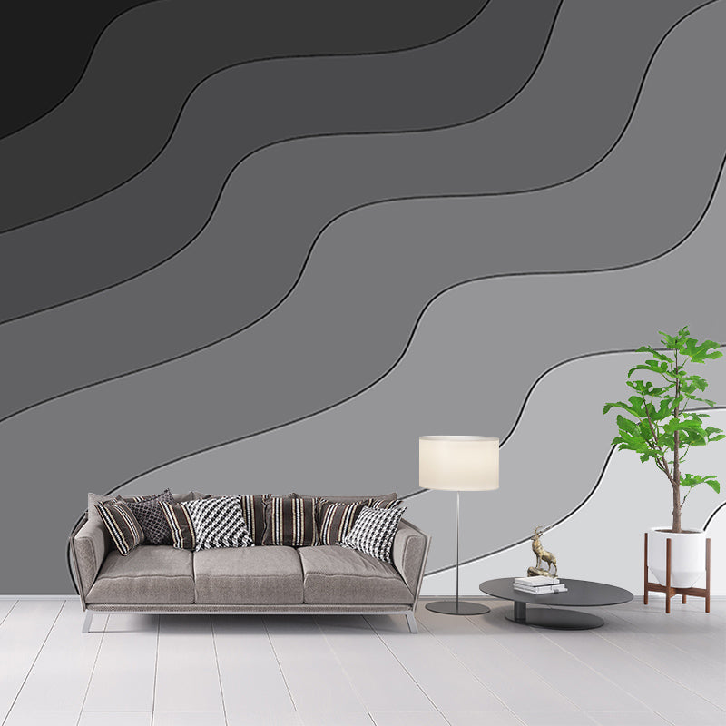 Abstract Lines Wallpaper Mural Decal Customized Modern Wall Covering for Bedroom