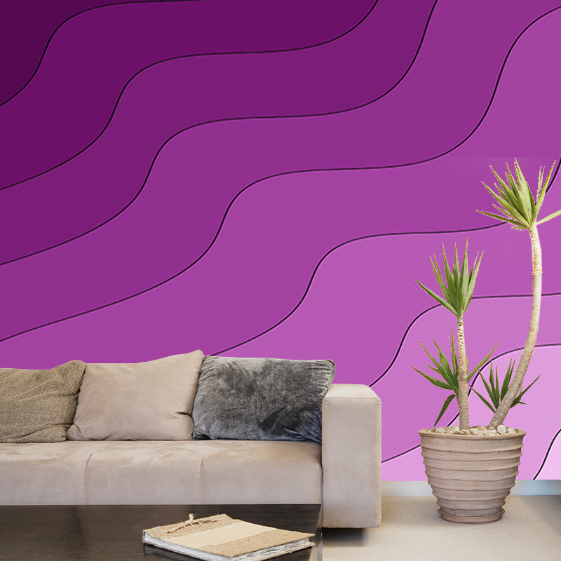 Abstract Lines Wallpaper Mural Decal Customized Modern Wall Covering for Bedroom