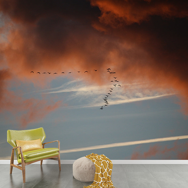 Cloudy Sky Wallpaper Mural Custom-Made Wall Covering for Sleeping Room