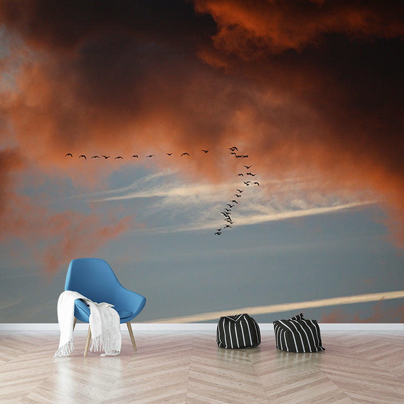 Cloudy Sky Wallpaper Mural Custom-Made Wall Covering for Sleeping Room