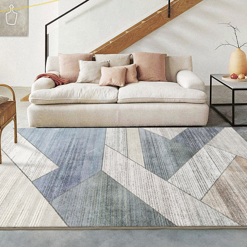 Prachtig polyester tapijt Modern wasbaar Wasbaar Rug woonkamer vloerkleed met niet-slipachter