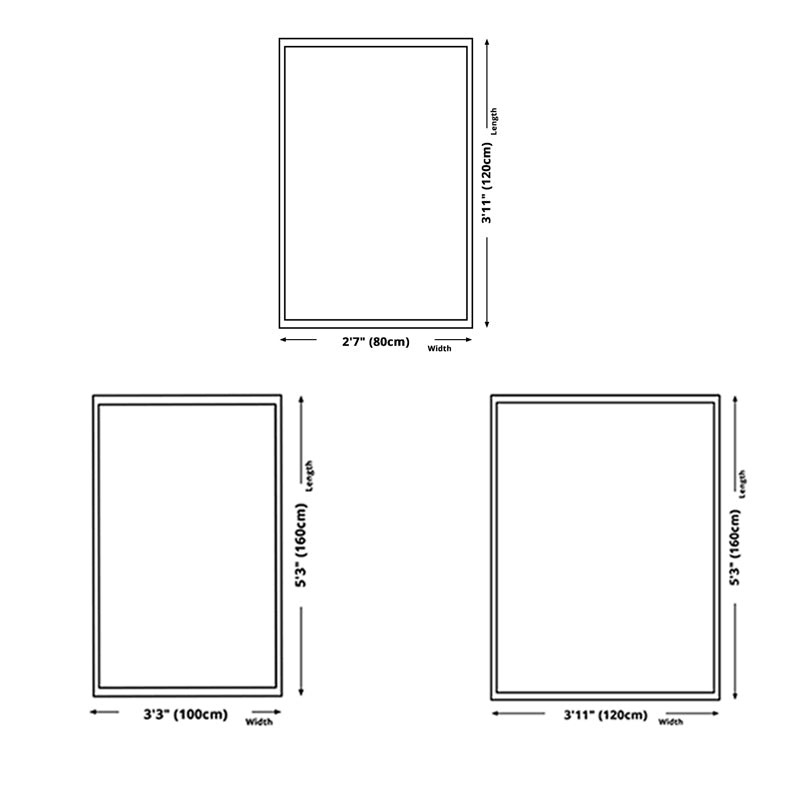 Stylish Traditional Carpet Medallion Print Polyester Area Rug Anti-Slip Area Rug for Home Decor