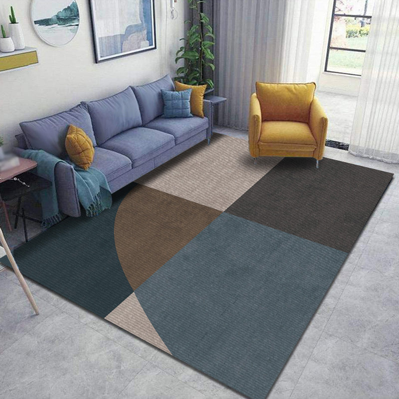 Red Red Modern Modern Polyéster Rug rayado de interiores Alfombra sin deslizamiento para sala de estar para sala de estar