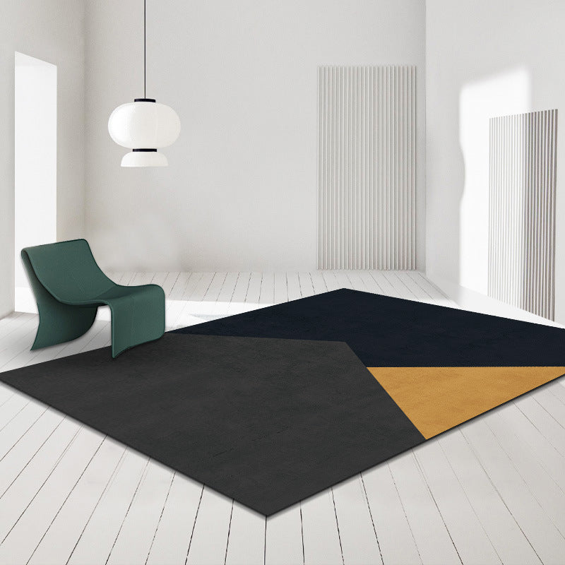 Red Red Modern Modern Polyéster Rug rayado de interiores Alfombra sin deslizamiento para sala de estar para sala de estar