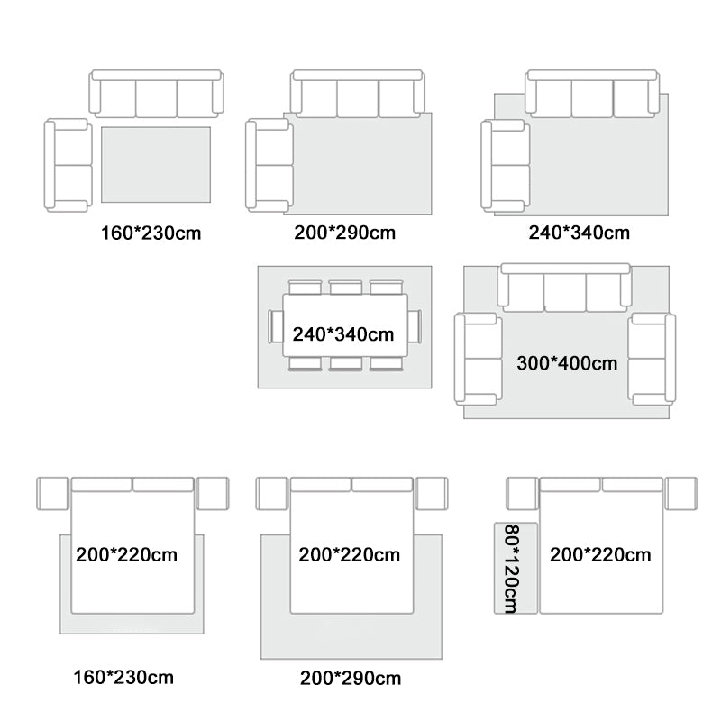 Green Living Room Area Carpet Color-Blcked Polyester Area Rug Stain Resistant Rug