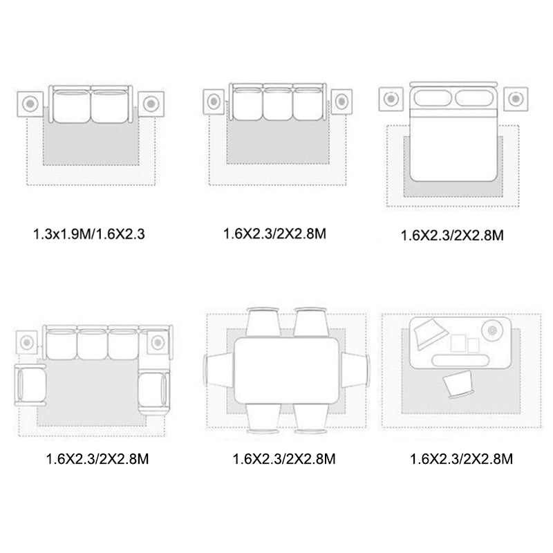 Vintage woonkamer tapijt Anrique Patroon Polyester Area Rug vlekbestendig Tapijt