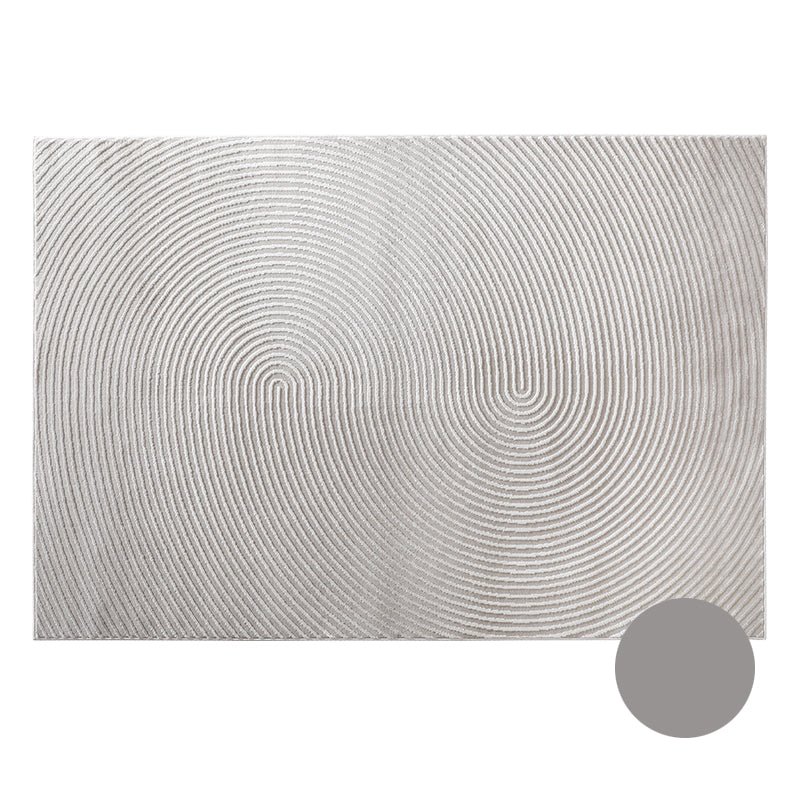 Light Gray Industrial Rug Blended Stripe Rug Stain Resistant Rug for Living Room