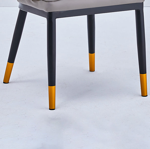 El comedor del metal del estilo atractivo preside la tela de lino tapizada sin brazos que cena la silla para el uso en el hogar