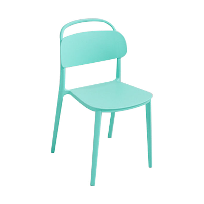 Chaise scandinave en plastique empilable à dossier ouvert au fini mat (Ensemble de 4)