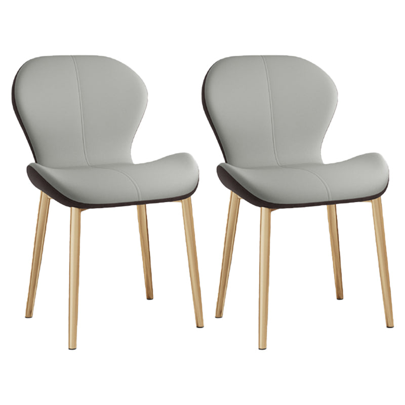 Chaise d'appoint scandinave en cuir PU pour chambre à coucher, finition mate, chaise de salle à manger Parsons