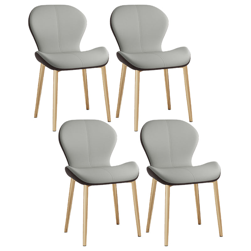 Chaise d'appoint scandinave en cuir PU pour chambre à coucher, finition mate, chaise de salle à manger Parsons