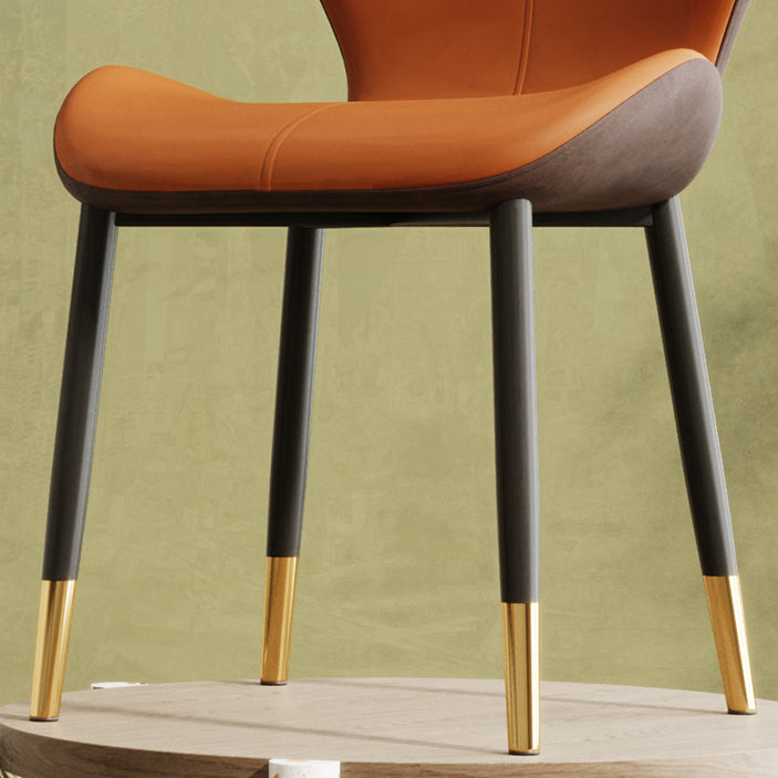 Chaise d'appoint scandinave en cuir PU pour chambre à coucher, finition mate, chaise de salle à manger Parsons