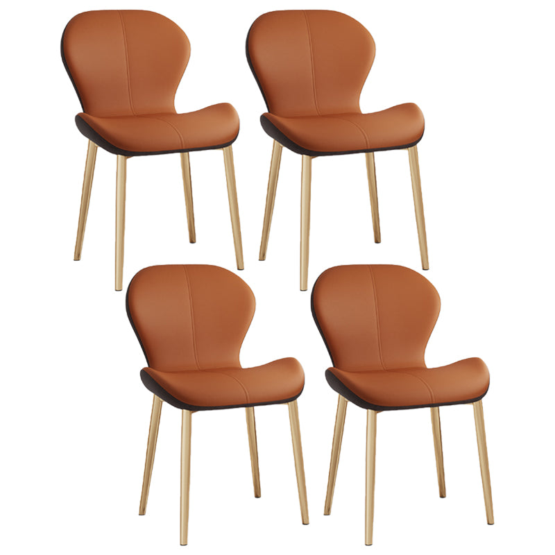 Chaise d'appoint scandinave en cuir PU pour chambre à coucher, finition mate, chaise de salle à manger Parsons