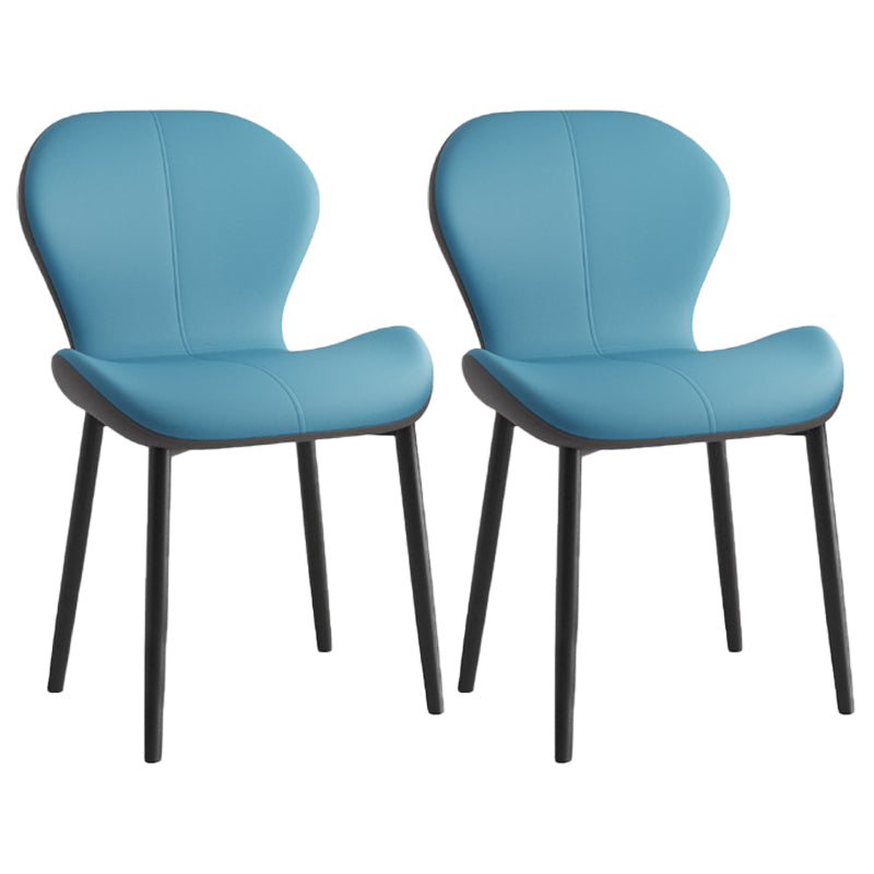 Chaise d'appoint scandinave en cuir PU pour chambre à coucher, finition mate, chaise de salle à manger Parsons