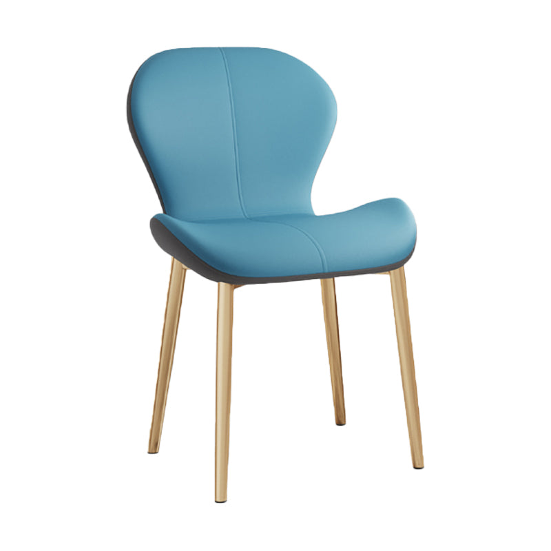 Chaise d'appoint scandinave en cuir PU pour chambre à coucher, finition mate, chaise de salle à manger Parsons