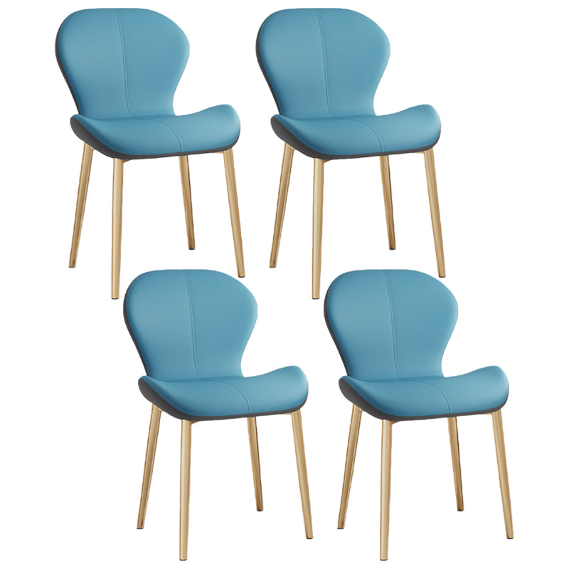 Chaise d'appoint scandinave en cuir PU pour chambre à coucher, finition mate, chaise de salle à manger Parsons