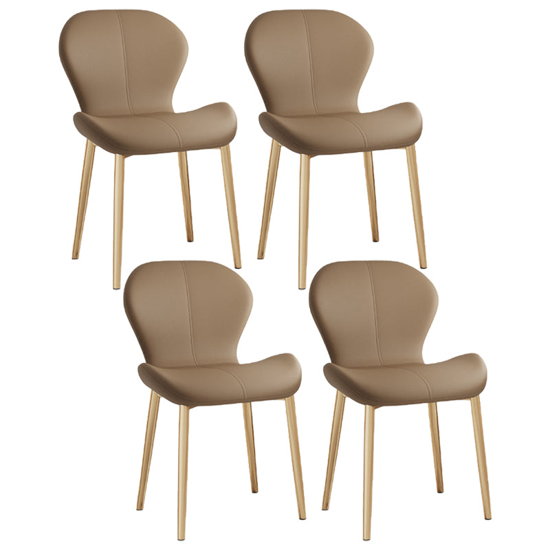 Chaise d'appoint scandinave en cuir PU pour chambre à coucher, finition mate, chaise de salle à manger Parsons