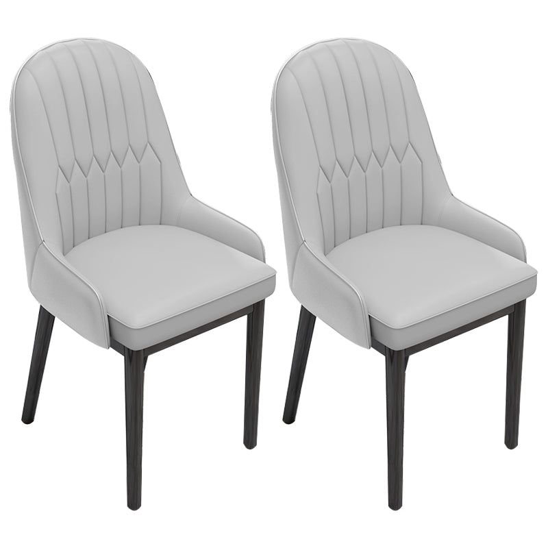 Silla escandinava interior tapizada Parsons Back Silla de comedor de metal