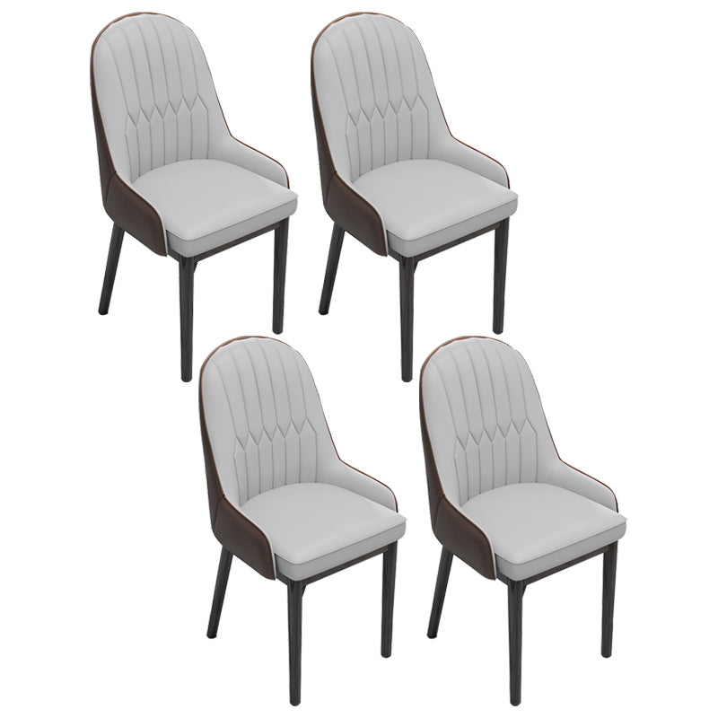 Silla escandinava interior tapizada Parsons Back Silla de comedor de metal