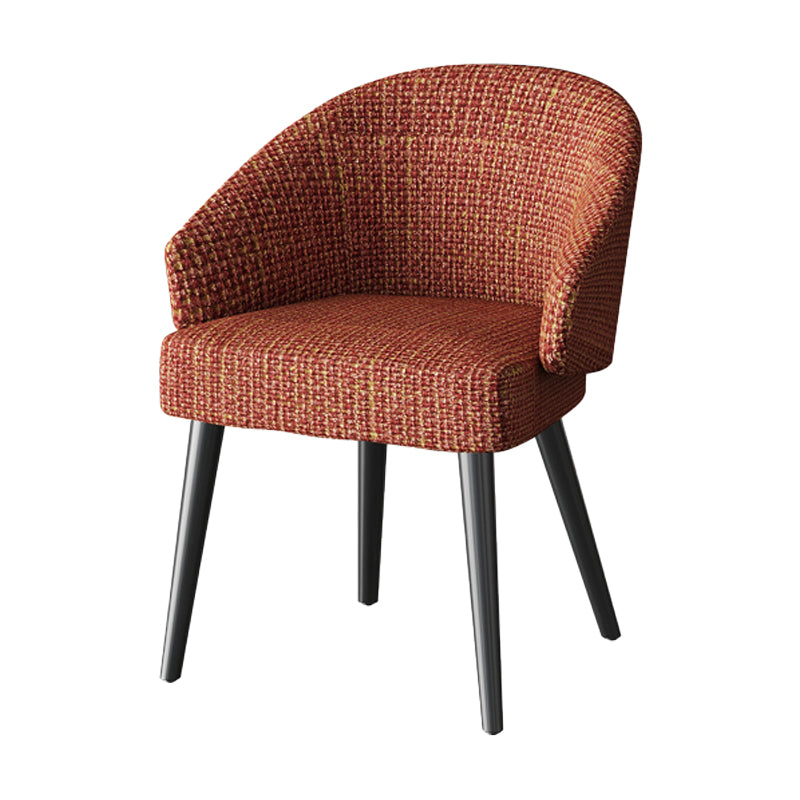 Sillón interior escandinavo tapizado Parsons Back Silla de comedor de metal