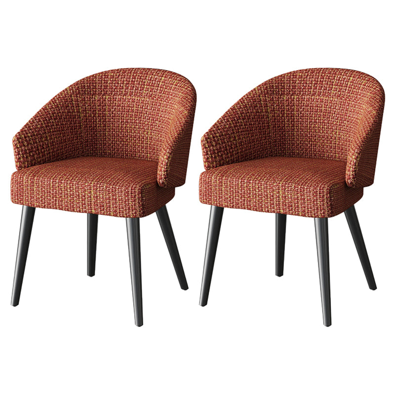 Sillón interior escandinavo tapizado Parsons Back Silla de comedor de metal