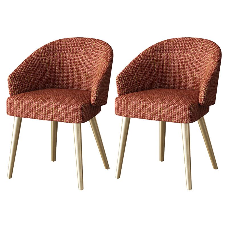 Sillón interior escandinavo tapizado Parsons Back Silla de comedor de metal