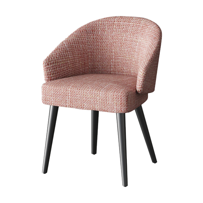 Sillón interior escandinavo tapizado Parsons Back Silla de comedor de metal