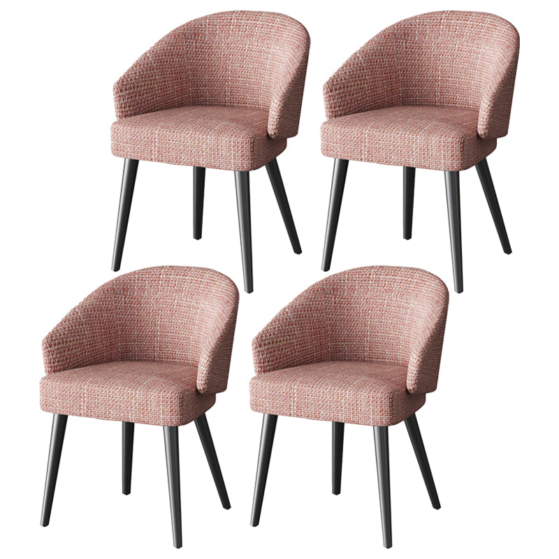 Sillón interior escandinavo tapizado Parsons Back Silla de comedor de metal