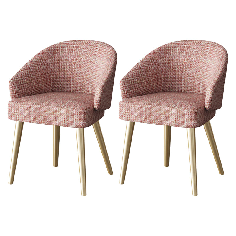 Sillón interior escandinavo tapizado Parsons Back Silla de comedor de metal