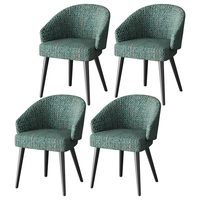 Sillón interior escandinavo tapizado Parsons Back Silla de comedor de metal