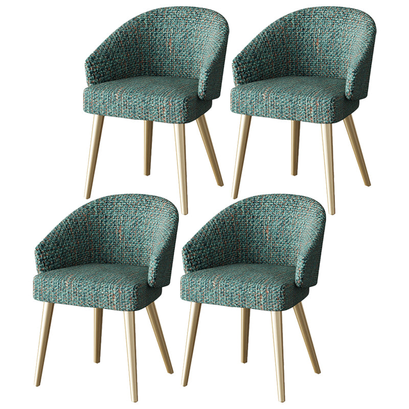 Sillón interior escandinavo tapizado Parsons Back Silla de comedor de metal