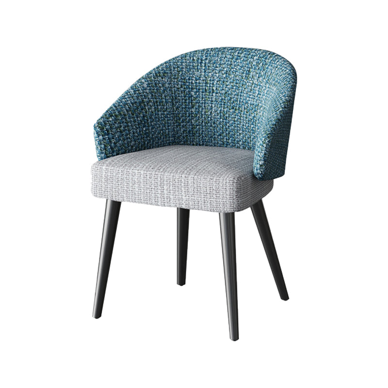 Sillón interior escandinavo tapizado Parsons Back Silla de comedor de metal