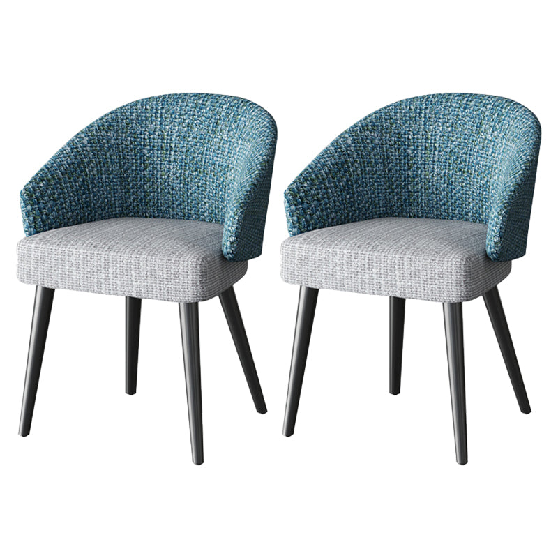 Sillón interior escandinavo tapizado Parsons Back Silla de comedor de metal