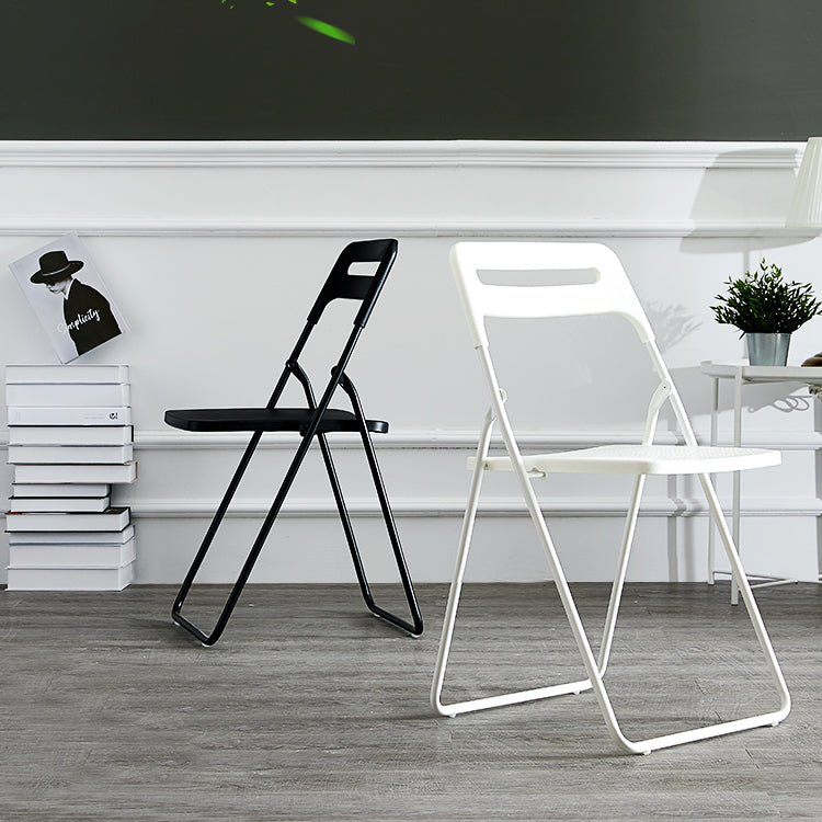 Silla lateral de metal moderna para interiores y exteriores, silla lateral de comedor plegable sin brazos