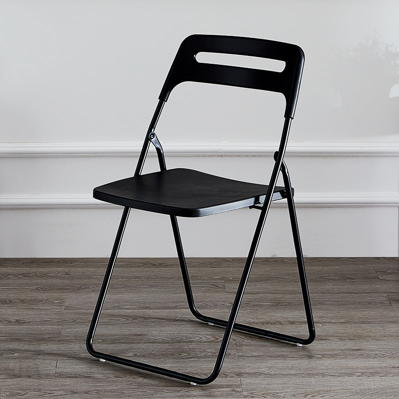 Silla lateral de metal moderna para interiores y exteriores, silla lateral de comedor plegable sin brazos