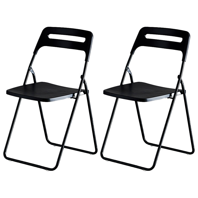 Silla lateral de metal moderna para interiores y exteriores, silla lateral de comedor plegable sin brazos