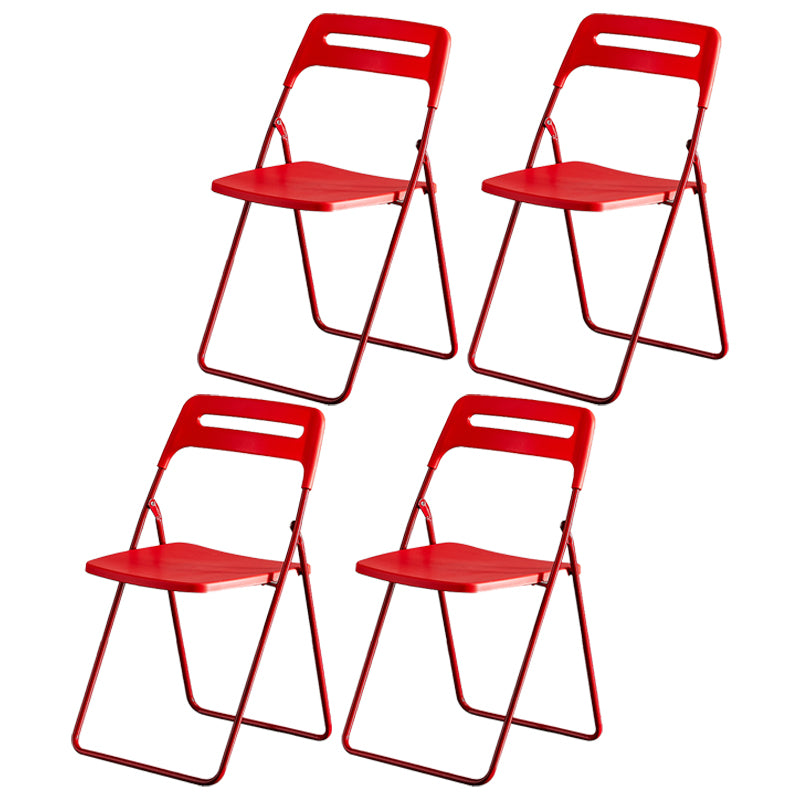 Silla lateral de metal moderna para interiores y exteriores, silla lateral de comedor plegable sin brazos