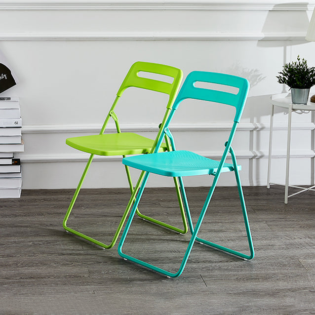 Silla lateral de metal moderna para interiores y exteriores, silla lateral de comedor plegable sin brazos