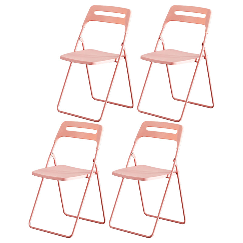 Silla lateral de metal moderna para interiores y exteriores, silla lateral de comedor plegable sin brazos